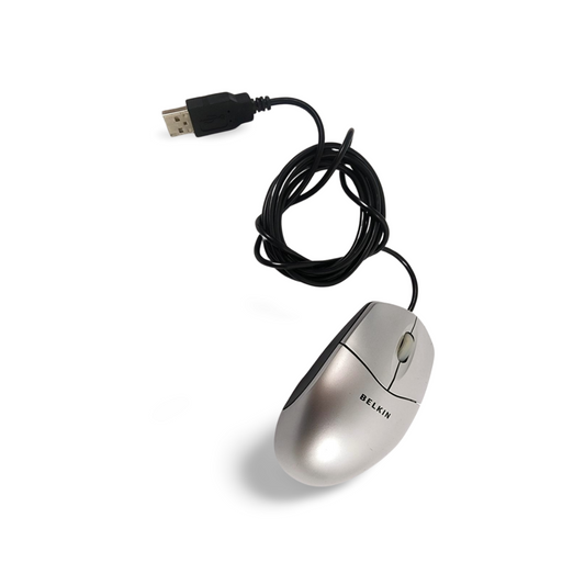 Pre-Owned Belkin Optical Mouse – Model F8E814-SLV-OPT – Reliable and Stylish Wired USB Input Device